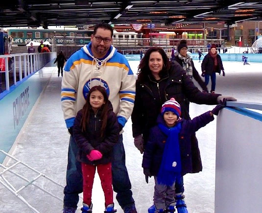The Kelley Family at the Ice at Canalside
