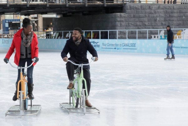 Ice bikes at Canalside