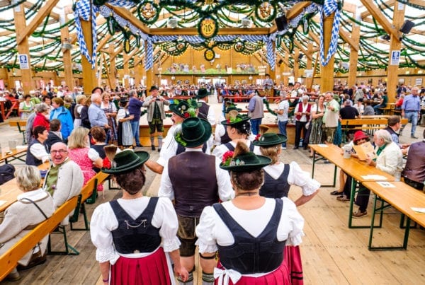 Octoberfest in a beer hall